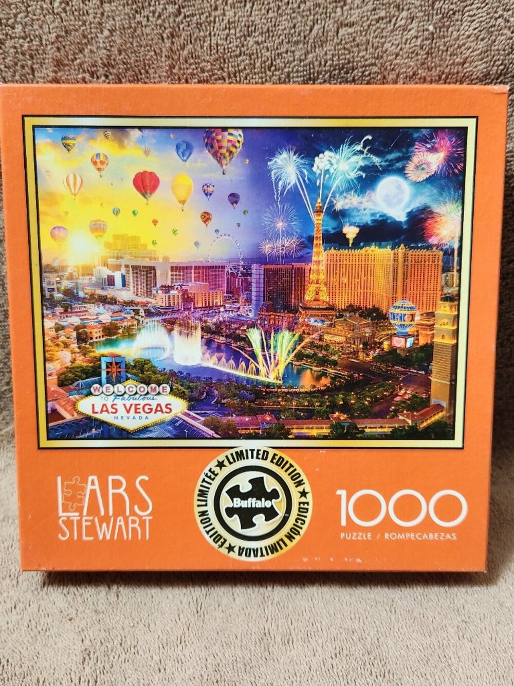 LARS STEWART Fabulous Las Vegas Night & Day Puzzle - 1000 Piece - NEW SEALED - Picture 1 of 3